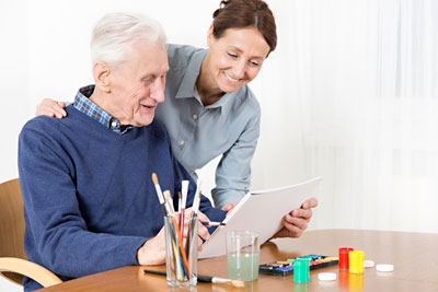 Nurse and rehabilitation patient 